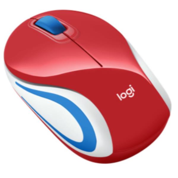LOGITECH MOUSE M187 NOTEBOOK WIRELESS OPTIC RED