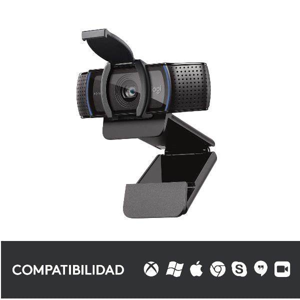Logitech HD Pro Webcam C920S - Webcam - Color - 1920 x 1080 - Audio - USB