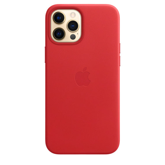 iPhone 12 Pro Max Leather Case with MagSafe - (PRODUCT)RED