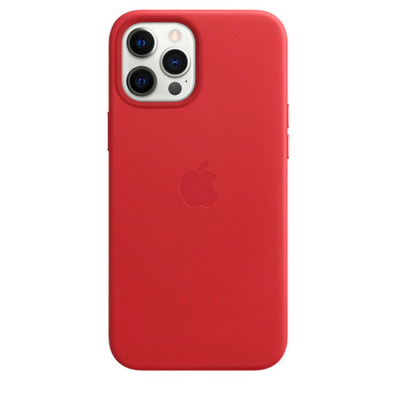 iPhone 12 Pro Max Leather Case with MagSafe - (PRODUCT)RED