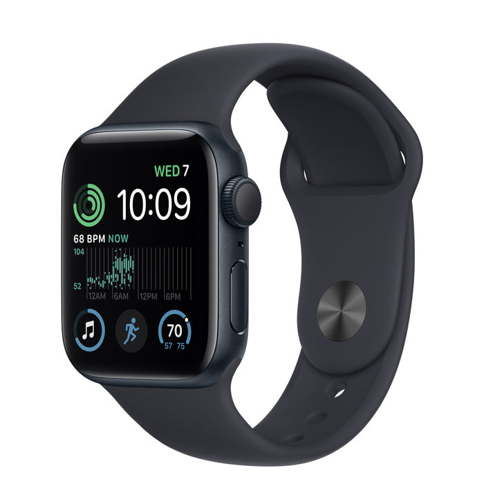 APPLE WATCH SE GPS 40MM MIDNIGHT ALUMINUM CASE WITH MIDNIGHT SPORT BAND REGULAR