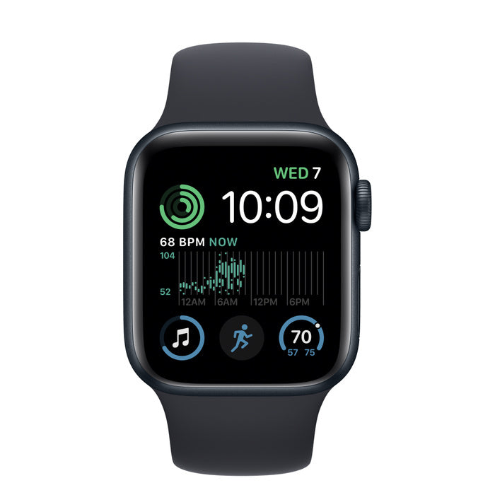 APPLE WATCH SE GPS 40MM MIDNIGHT ALUMINUM CASE WITH MIDNIGHT SPORT BAND REGULAR