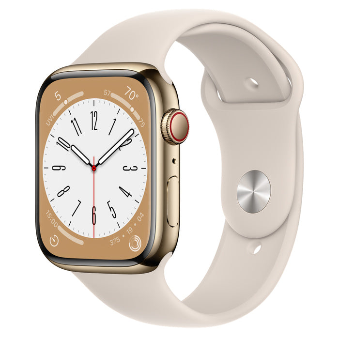 APPLE WATCH SERIES 8 GPS+CELLULAR 45MM GOLD STAINLESS STEEL CASE WITH STARLIGHT