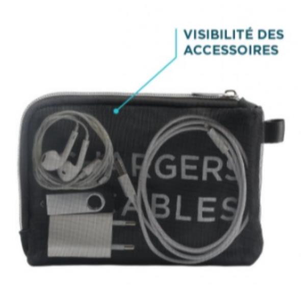 PURE ACCESSORIES POUCH - SILVER ZIP