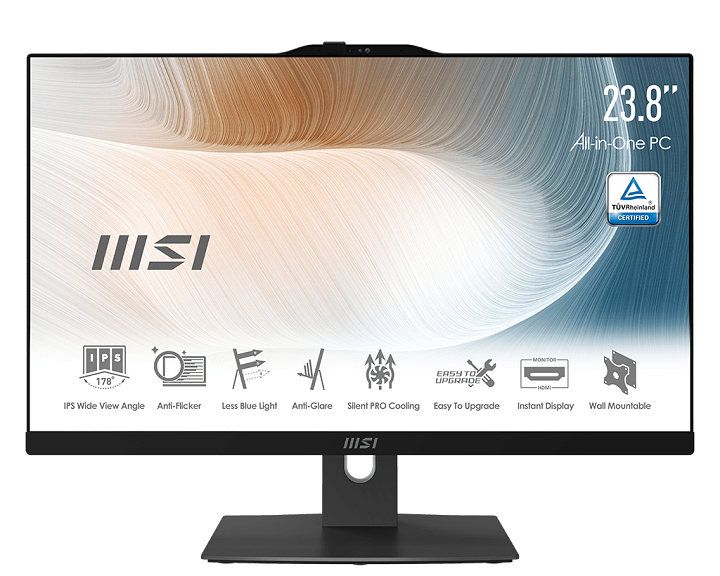 MSI AIO Modern AM242 12M-030EU i5-1240P 8GB DDR4 512GB SSD 23.8" FHD, Gráficos HD W11H 3Yr