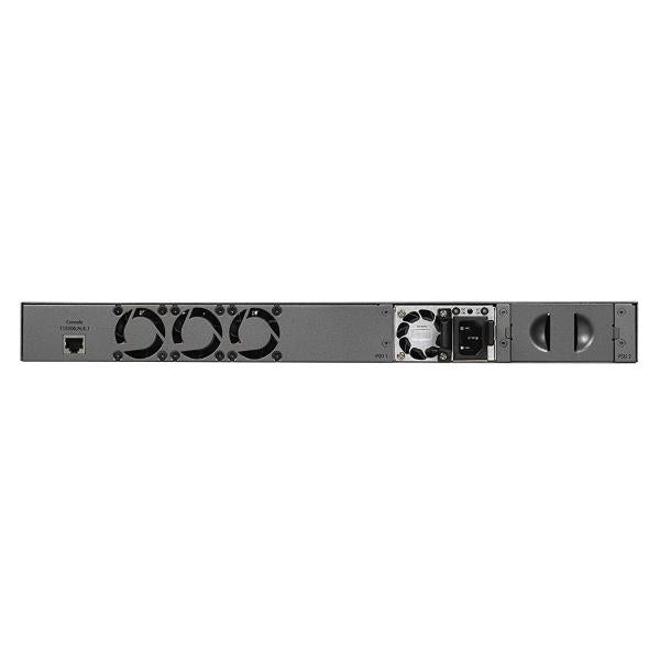 NETGEAR M4300-28G - Interruptor - L3 - Administrado - 2 x 10/100/1000/10000 + 2 x 10 Gigabit SFP+ + 24 x 10/100/1000 - fluxo de ar frente para trás - montável em trilho