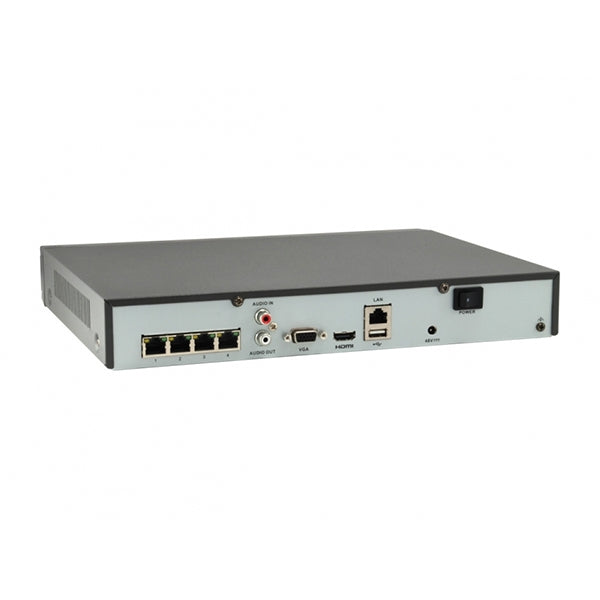 LEVELONE NVR VIDEOGRABADOR RED 4 CANALES 4 SALIDAS POE, H.265/264