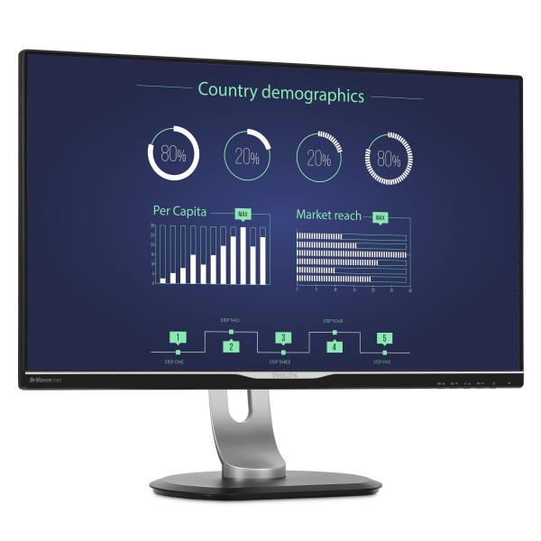 PHILIPS MONITOR LED IPS 25" QHD VGA DVI HDMI DP USB-C DOCKING COLUNAS AJUSTE