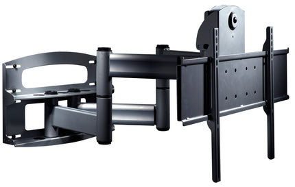 Peerless Full-Motion Plus Wall Mount With Vertical Adjustment PLAV70-UNL - Kit de montagem (placa de parede, braço de articulação duplo) - para painel liso - aço - preto - tamanho de tela: 42" - 95"