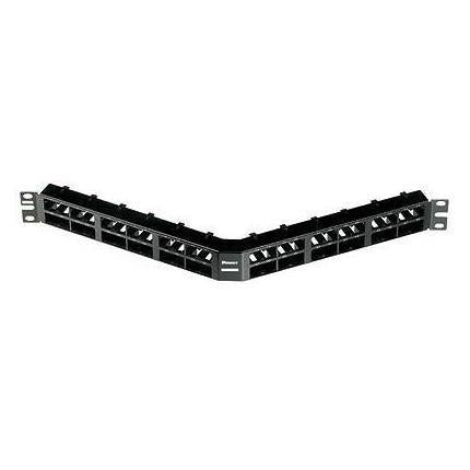 PANEL 1U ANGLED FOR 48 RJ45-STP BL
