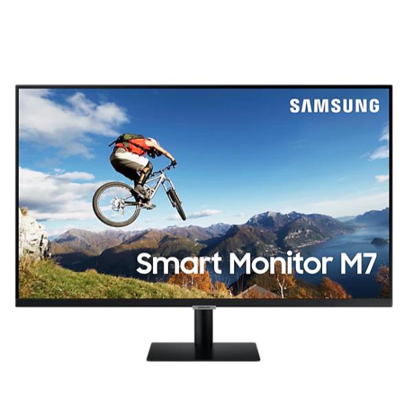 Samsung S32AM703UU - M7 Series - LED monitor - Smart - 32" - 3840 x 2160 4K @ 60 Hz - VA - 250 cd/m² - 3000:1 - HDR10 - 8 ms - 2xHDMI, USB-C - speakers - white
