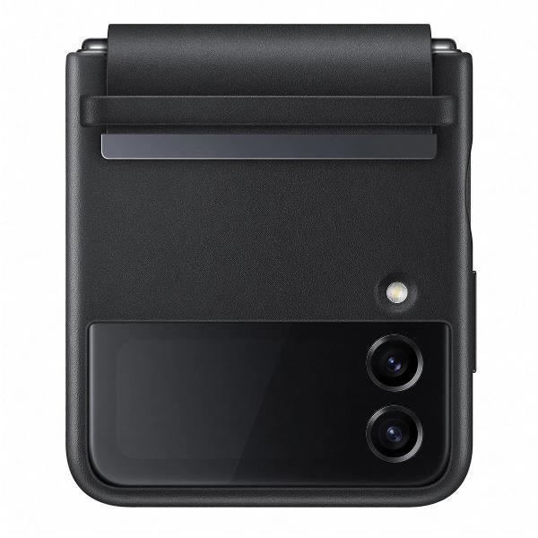 FLAP LEATHER COVR Z FLIP 4 BLACK