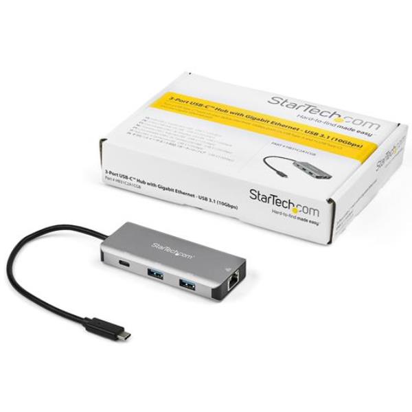 3 PUERTOS WITH RED USB-C HUB