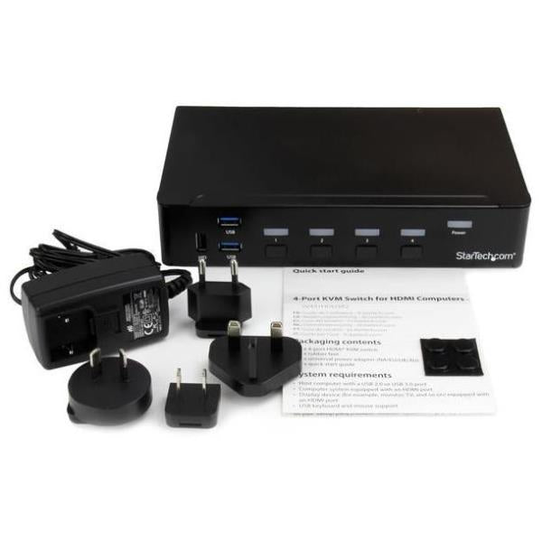 KVM 4 PUERTOS HDMI HD USB 3.0