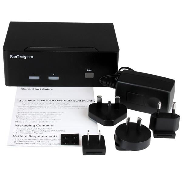 SWITCH KVM 2X VGA DOUBLES USB