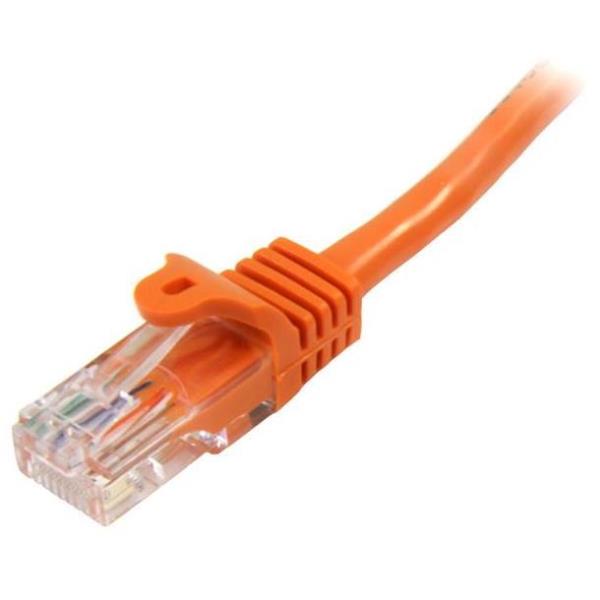 CABLE 1M ORANGE CAT5E RJ45