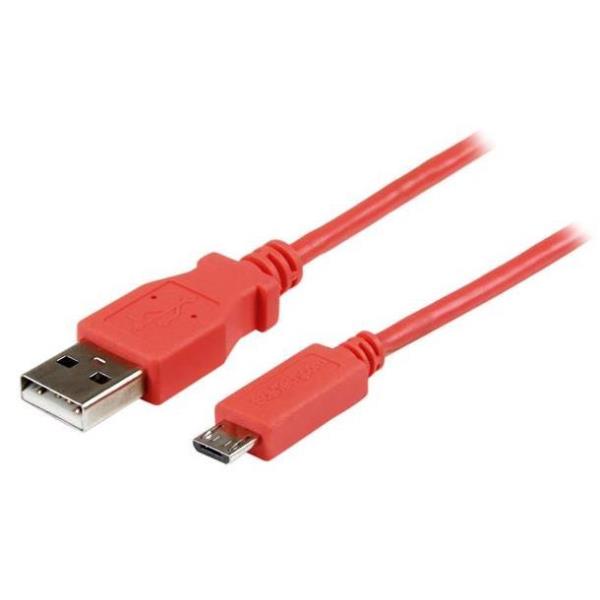 CABLE MICROB A USB A 1M ROSADO