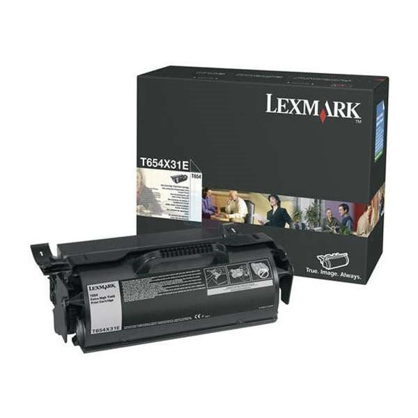 LEXMARK TONER PRETO CAP.EXTRA C/RET T654 CORP 36K