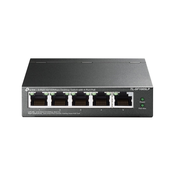 INTERRUPTOR TP-LINK DE ESCRITORIO DE 5 PUERTOS 10/100 MBPS CON POE DE 4 PUERTOS