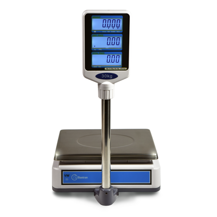 DDIGITAL Scale VW15/30 - 15Kg/5Gr 30Kg/10Gr w/ Battery & Column - RS232