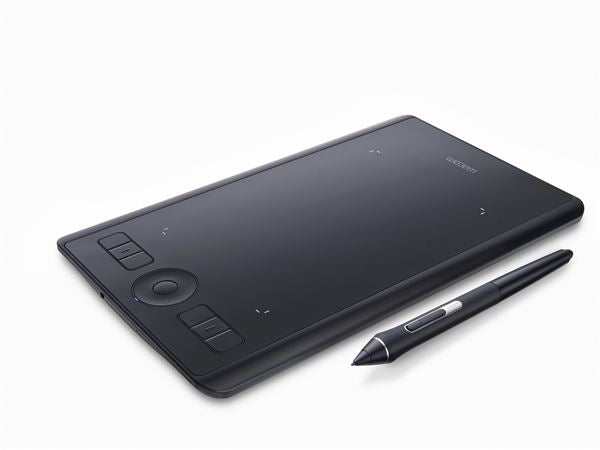 Wacom Intuos Pro Small - Digitalizador - Diestro y Zurdo - 16 x 10 cm - Multitáctil - Electromagnético - 6 Botones - Inalámbrico, Alámbrico - Bluetooth, USB 2.0 - Negro