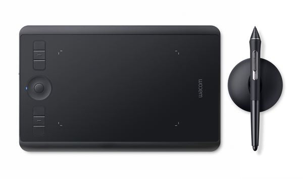 Wacom Intuos Pro Small - Digitalizador - Diestro y Zurdo - 16 x 10 cm - Multitáctil - Electromagnético - 6 Botones - Inalámbrico, Alámbrico - Bluetooth, USB 2.0 - Negro