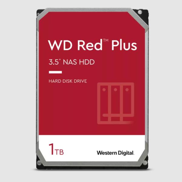 WD Red Plus WD10EFRX - Disco rígido - 1 TB - interna - 3.5" - SATA 6Gb/s - buffer: 64 MB - para My Cloud EX2, EX4
