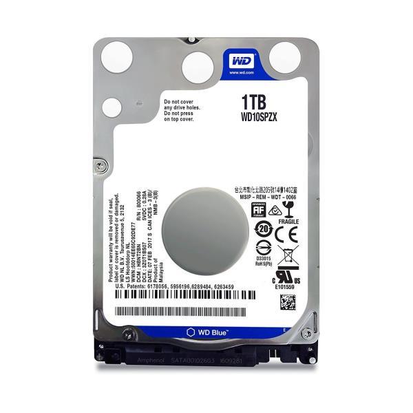 WD Blue WD10SPZX - Hard drive - 1 TB - internal - 2.5" - SATA 6Gb/s - 5400 rpm - buffer: 128 MB