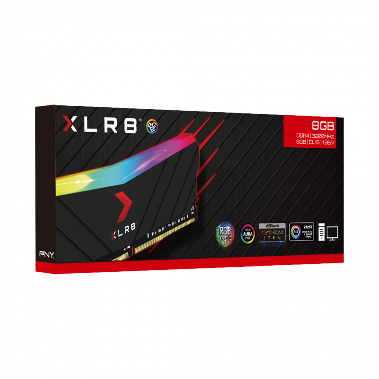 Dimm PNY 8GB DDR4 3200Mhz CL16 Gaming RGB XLR8