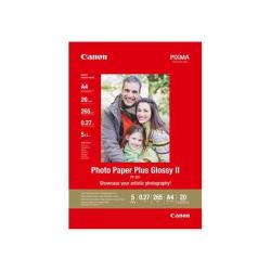 Canon Photo Paper Plus Glossy II PP-201 - Very Glossy - 270 micron - 100 x 150 mm - 260 gsm - 5 sheet(s) photo paper - for PIXMA iP2600, iP2700, iP3500, iP4500, iX7000, MG8250, MP220, MP520, MX700, MX7600, MX850
