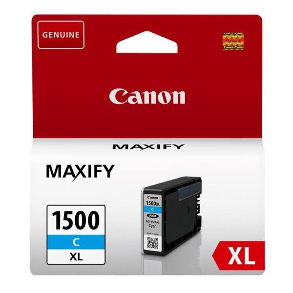 Canon PGI-1500XL C - 12 ml - High Yield - cyan blue - original - ink tank - for MAXIFY MB2050, MB2150, MB2155, MB2350, MB2750, MB2755