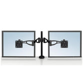 Fellowes Professional Series Brazo de monitor dual ajustable en profundidad - Kit de montaje - Brazo ajustable - Para 2 monitores - Hierro - Negro - Montable en escritorio