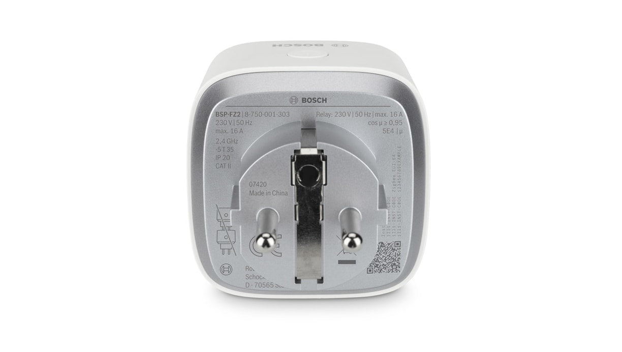 Bosch Smart Home BSP-FZ2 - Enchufe inteligente - Inalámbrico - ZigBee 3.0 - 2.4 Ghz