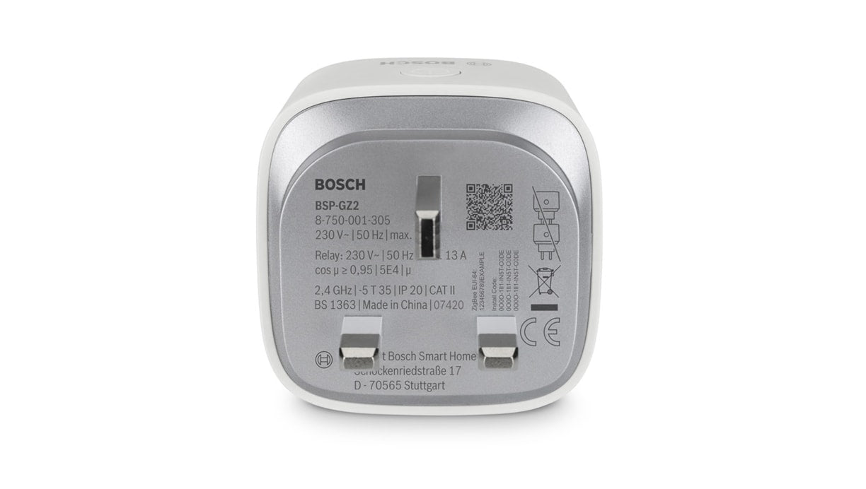 Bosch Smart Home Plug Compact BSP-GZ2 - Smart Plug - Wireless - ZigBee 3.0 - 2.4 Ghz