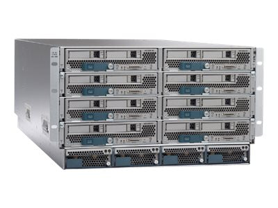 Chasis de servidor blade Cisco UCS 5108 - Montaje en rack - 6U - hasta 8 blades - sin alimentación (UCSB-5108-AC2-CH)
