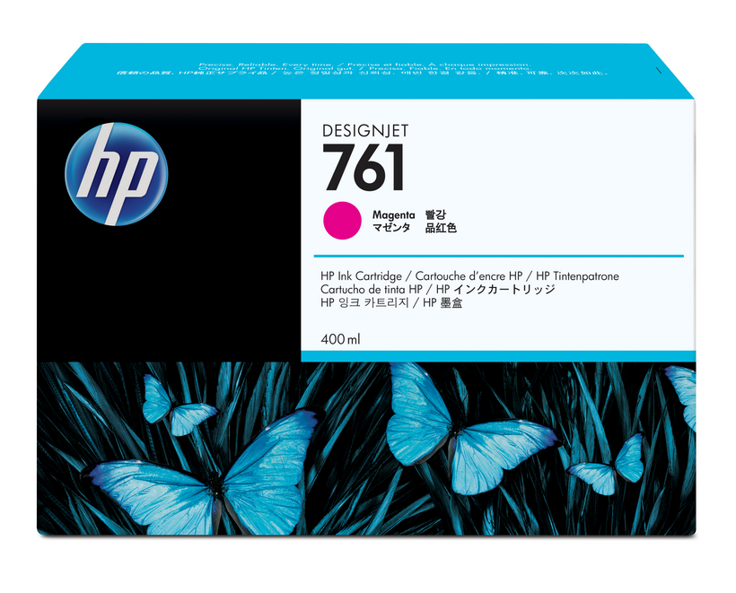HP 761 - 400 ml - magenta - original - DesignJet - cartucho de tinta - para impresora de producción DesignJet T7100, T7200