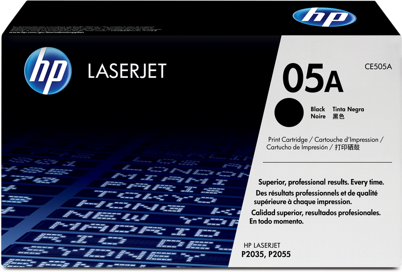 HP 05A - Preto - original - LaserJet - cartucho de toner (CE505A) - para LaserJet P2033, P2035, P2036, P2037, P2054, P2055, P2056, P2057