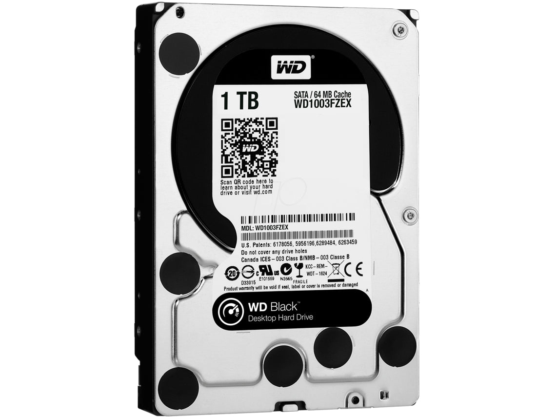 Disco duro WD Black Performance WD1003FZEX - Disco duro - 1 TB - interno - 3,5" - SATA 6Gb/s - 7200 rpm - búfer: 64 MB