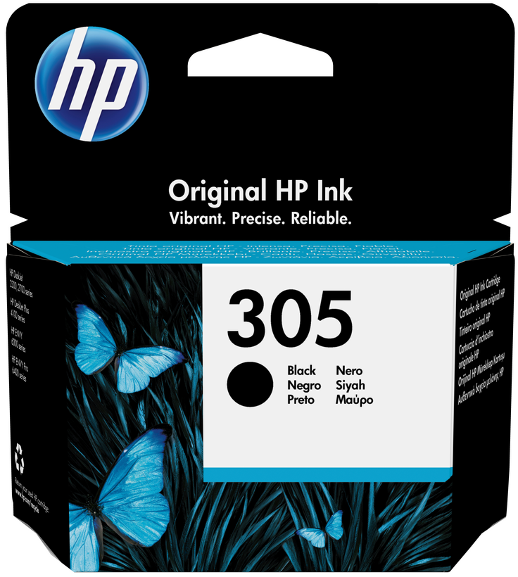 HP 305 - 2 ml - black - original - ink cartridge - for Deskjet 1255, 23XX, 27XX, 41XX, DeskJet Plus 41XX, ENVY 60XX, 64XX, ENVY Pro 64XX