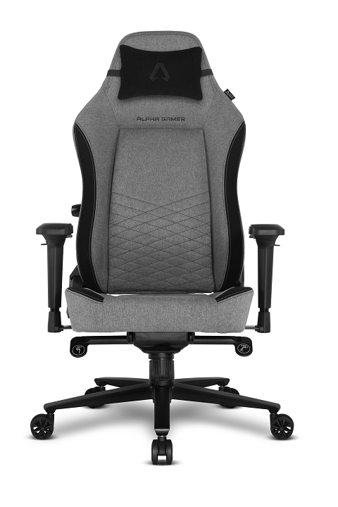 Alpha Gamer Chair Alegra Fabric Gray