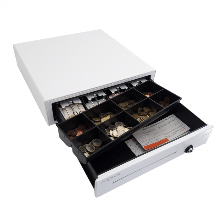 Gaveta de dinheiro APPROX CASH01WH 410x420x100mm