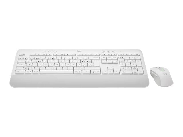 Logitech Signature MK650 Combo for Business - Conjunto de teclado e rato - sem fios - 2.4 GHz, Bluetooth LE - QWERTY - Nórdico (Dinamarquês/Finlandês/Norueguês/Sueco) - branco sujo