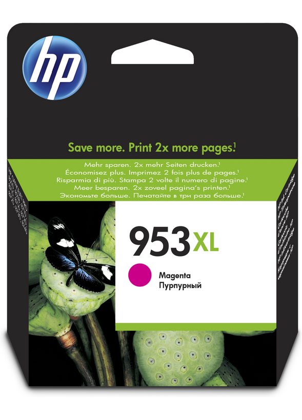 HP 953XL - 18.5 ml - High Yield - magenta - original - blister pack - ink cartridge - for Officejet Pro 77XX, 82XX, 87XX