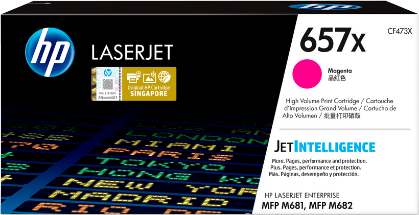 HP 657X - High Yield - magenta - original - LaserJet - toner cartridge (CF473X) - for Color LaserJet Enterprise MFP M681, LaserJet Enterprise Flow MFP M681, MFP M682