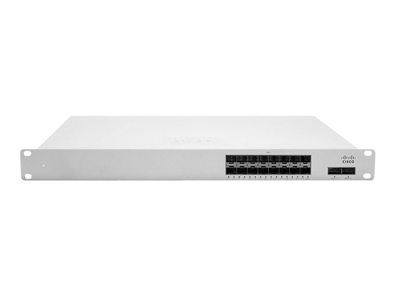 Cisco Meraki Cloud Managed Ethernet Aggregation Switch MS425-16 - Switch - Managed - 16 x 10 Gigabit SFP+ + 2 x 40 Gigabit QSFP+ (uplink) - front to back airflow - rail mountable