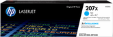 HP 207X - High Yield - Cyan Blue - Genuine - LaserJet - Toner Cartridge (W2211X) - for Color LaserJet Pro M255dw, M255nw, MFP M282nw, MFP M283fdn, MFP M283fdw