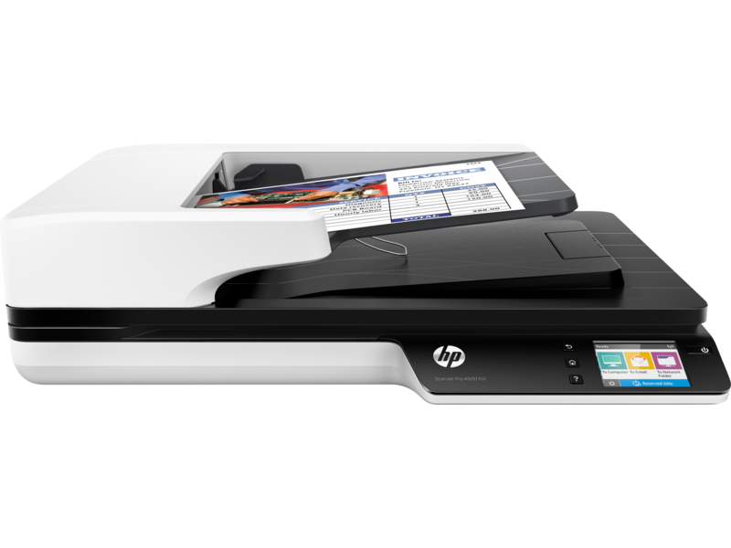 HP Scanjet Pro 4500 fn1 - Escaneador de documento - CMOS/CIS - Duplex - A4/Letter - 1200 ppp x 1200 ppp - até 30 ppm (mono) / até 30 ppm (cor) - ADF (50 folhas) - até 4000 varreduras por dia - USB 3.0, Gigabit LAN, Wi-Fi(n)