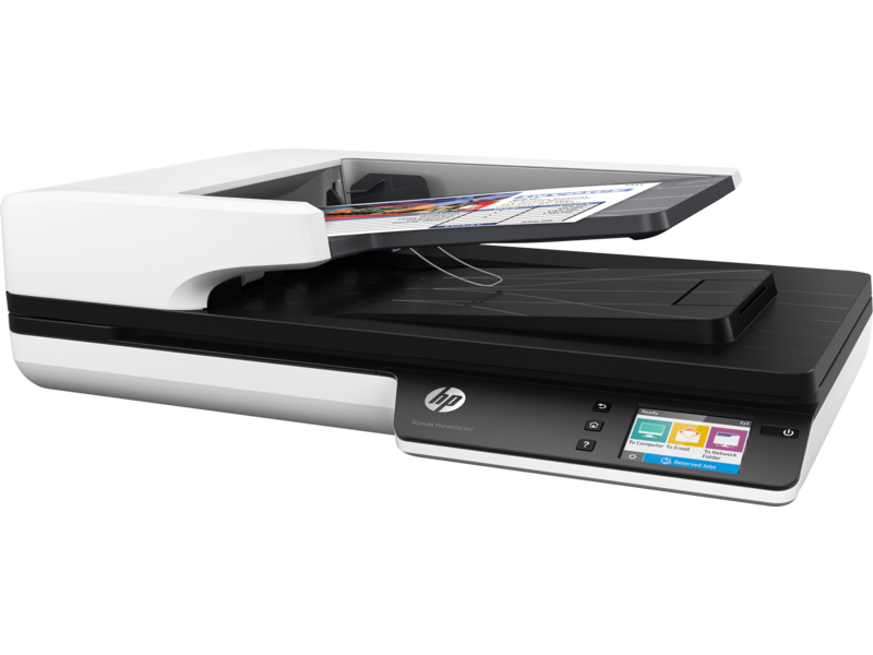 HP Scanjet Pro 4500 fn1 - Escaneador de documento - CMOS/CIS - Duplex - A4/Letter - 1200 ppp x 1200 ppp - até 30 ppm (mono) / até 30 ppm (cor) - ADF (50 folhas) - até 4000 varreduras por dia - USB 3.0, Gigabit LAN, Wi-Fi(n)