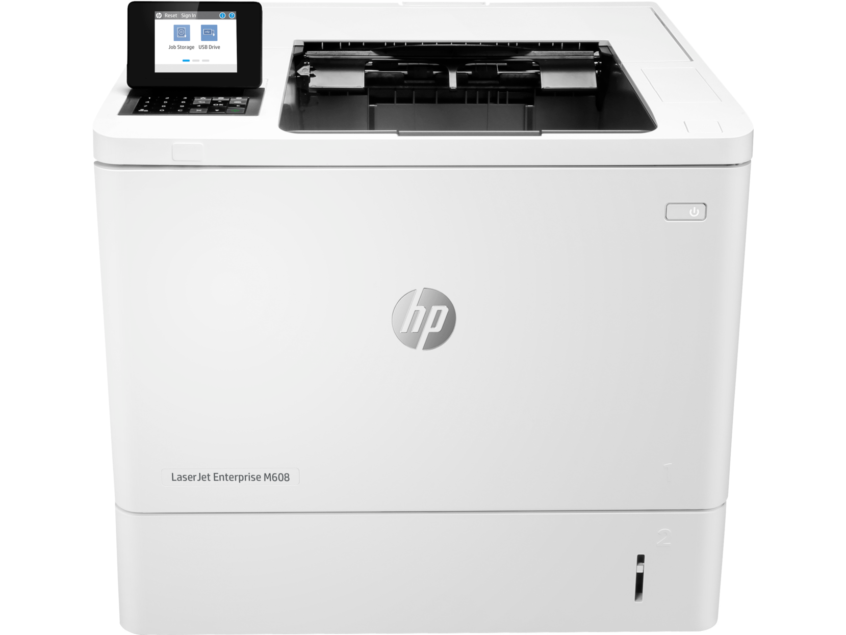 HP LaserJet Enterprise M608n - Impresora - B/N - láser - A4/Legal - 1200 x 1200 ppp - hasta 61 ppm - capacidad: 650 hojas - USB 2.0, Gigabit LAN, host USB 2.0