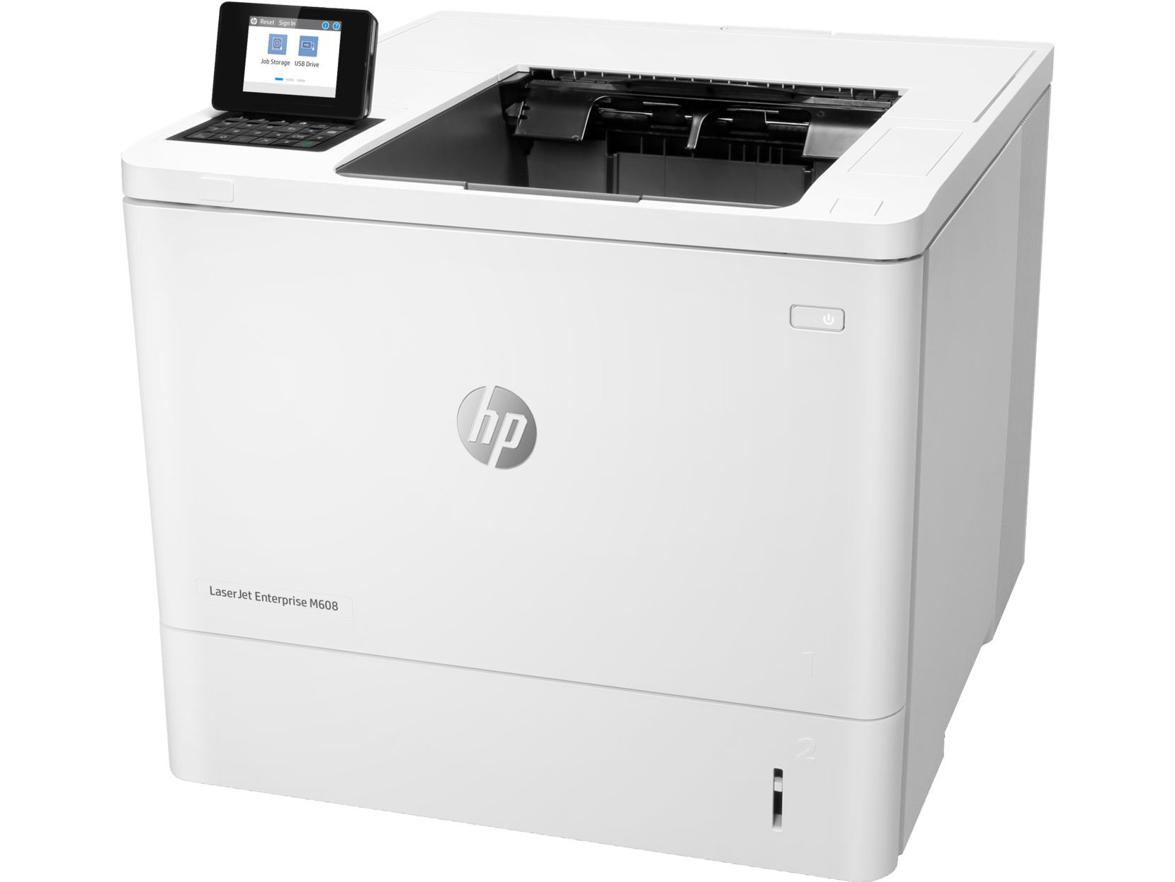 HP LaserJet Enterprise M608n - Impresora - B/N - láser - A4/Legal - 1200 x 1200 ppp - hasta 61 ppm - capacidad: 650 hojas - USB 2.0, Gigabit LAN, host USB 2.0